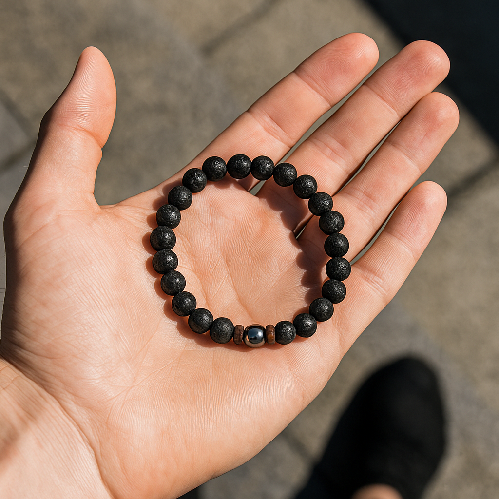 Belmara Shine Lava Stone Bracelet