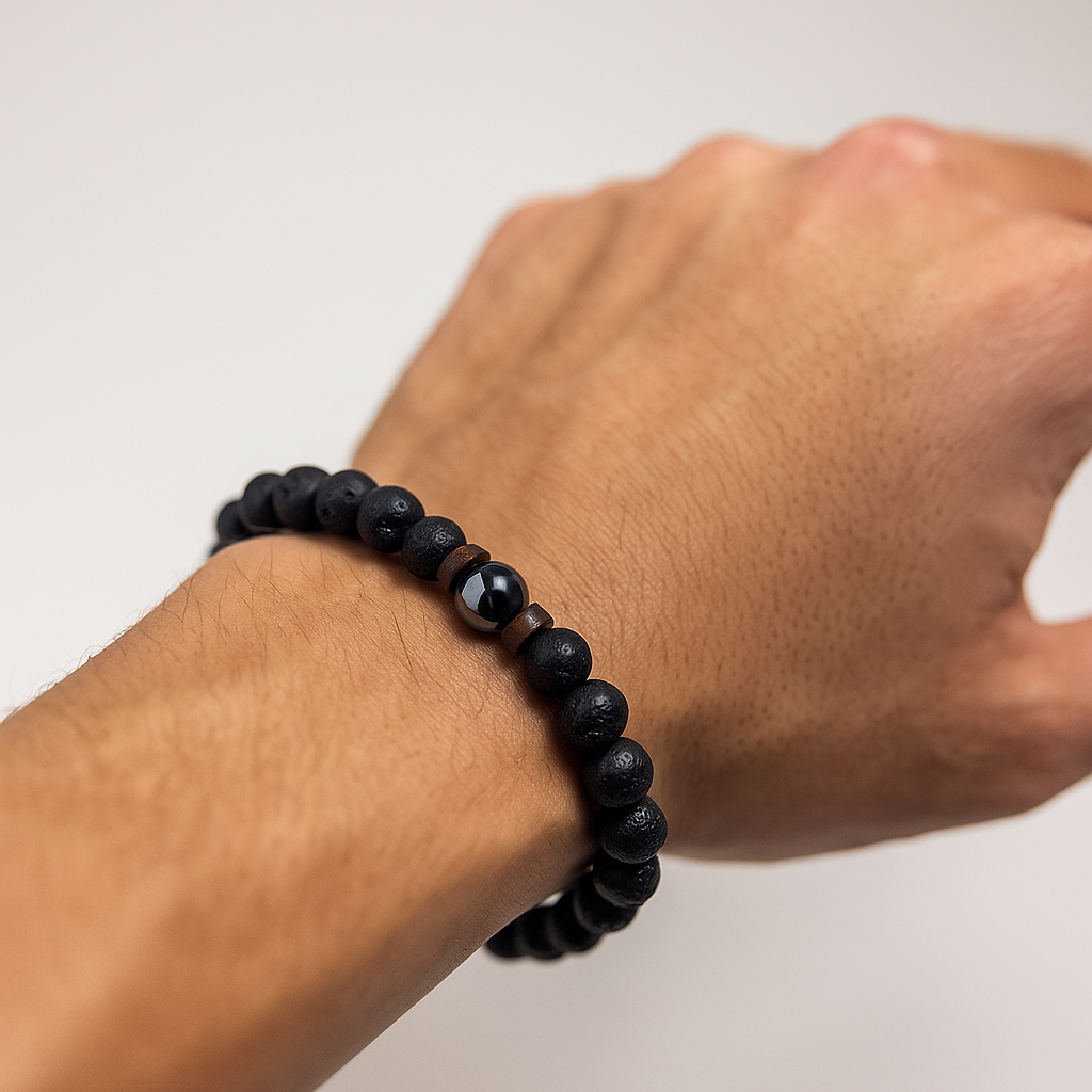 Belmara Shine Lava Stone Bracelet