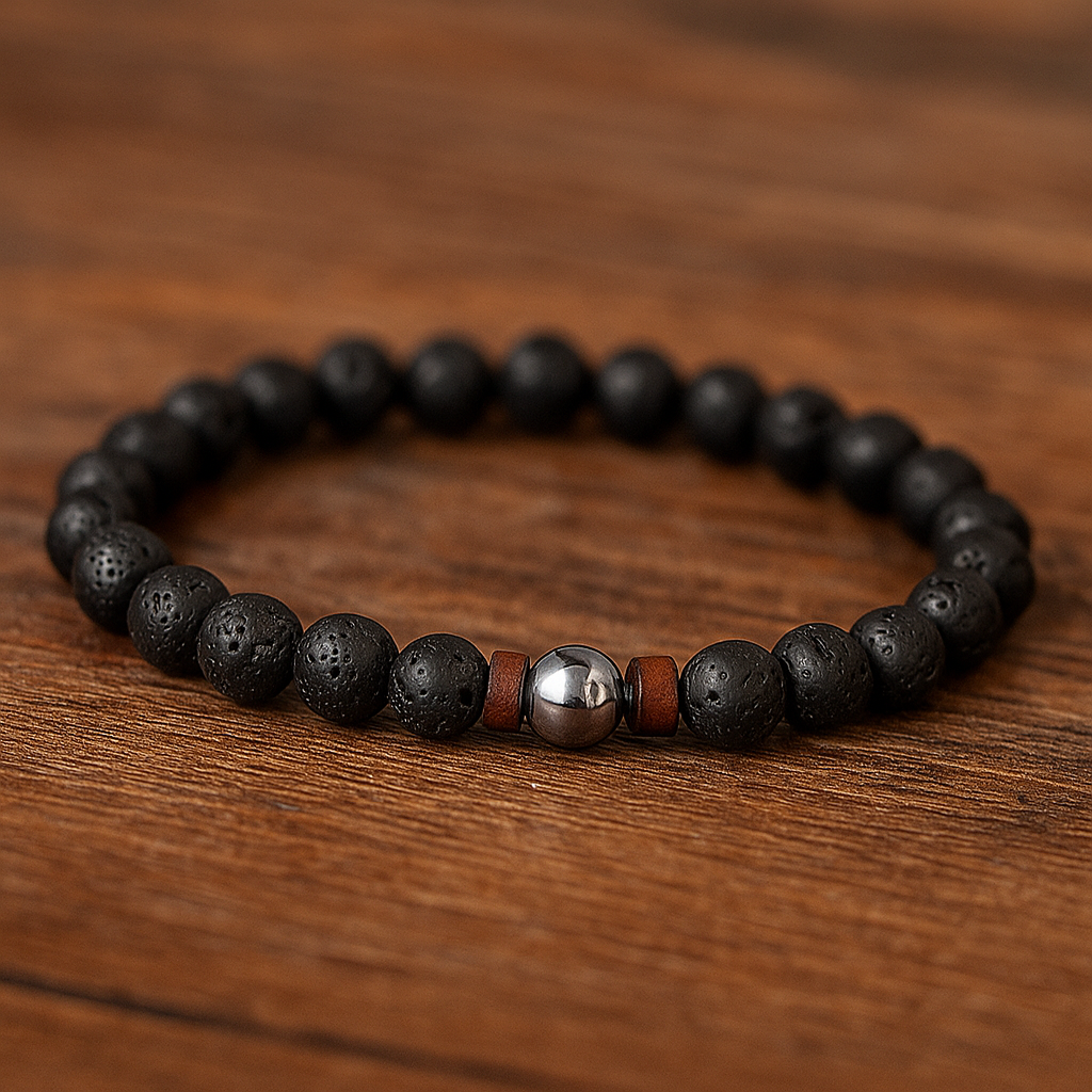 Belmara Shine Lava Stone Bracelet