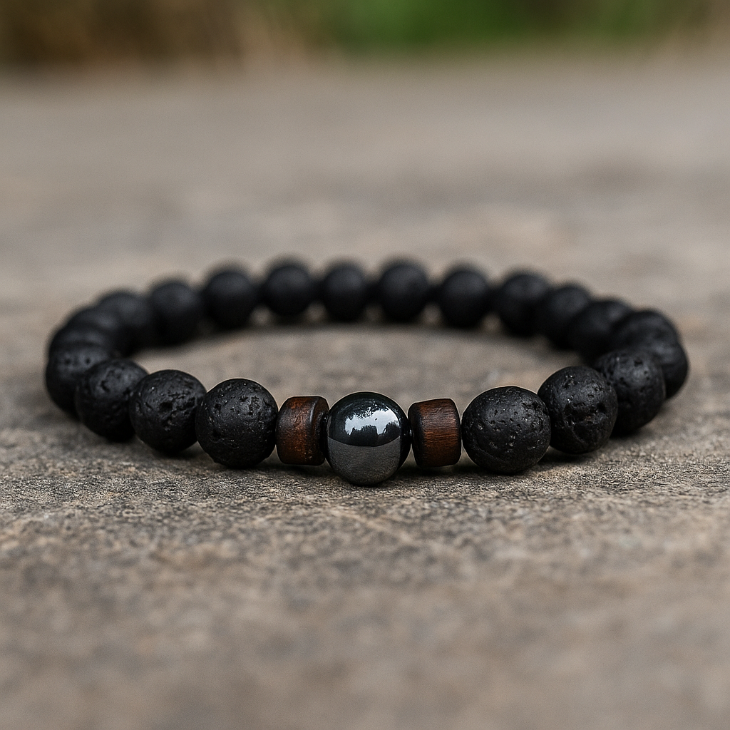 Belmara Shine Lava Stone Bracelet