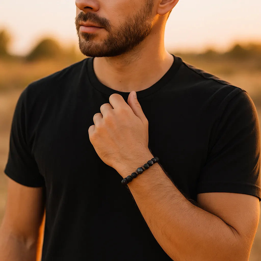 Belmara Dark Lava Stone Bracelet