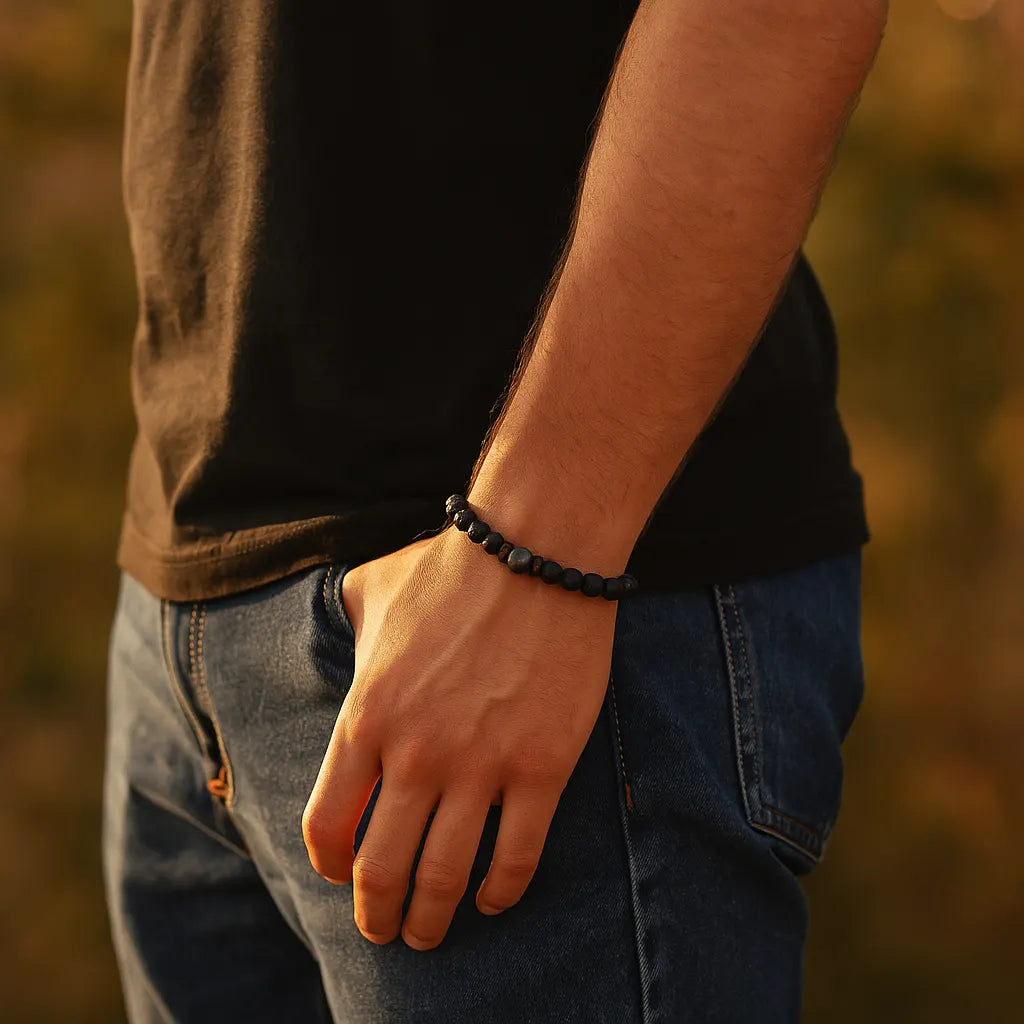 Belmara Dark Lava Stone Bracelet