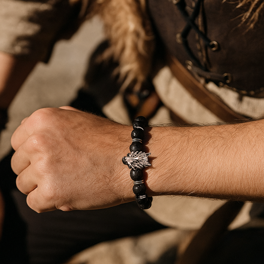 Belmara Fenrir Lava Stone Bracelet
